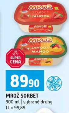 MROŽ SORBET 900 ml vybrané druhy