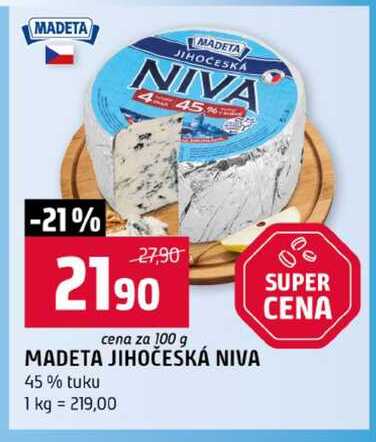 MADETA JIHOČESKÁ NIVA 45% tuku 100g