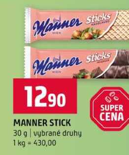 MANNER STICK 30 g vybrané druhy