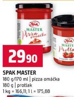 SPAK MASTER 180 g/170 ml pizza omáčka 180 g protlak