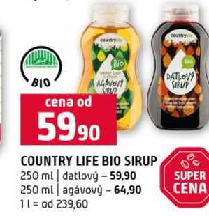 COUNTRY LIFE BIO SIRUP 250 ml
