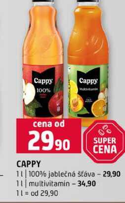 Cappy 100% jablečná šťáva multivitamin 1l