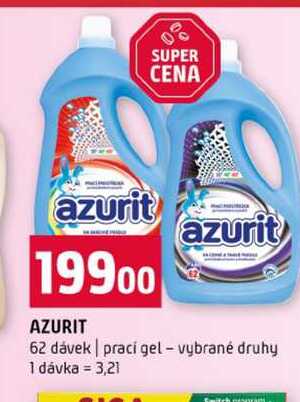 AZURIT 62 dávek prací gel vybrané druhy