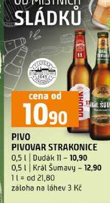 PIVO PIVOVAR STRAKONICE 0,5l Dudák 0,5l Král Šumavy