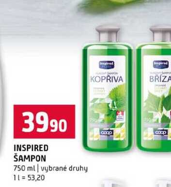 INSPIRED ŠAMPON 750 ml vybrané druhy