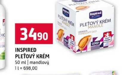 INSPIRED PLEŤOVÝ KRÉM 50 ml mandlový