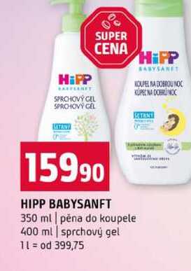 HIPP BABYSANFT 350 ml pěna do koupele 400 ml sprchový gel
