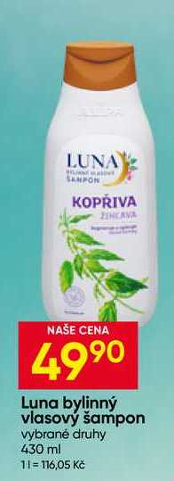 Luna bylinný vlasový šampon vybrané druhy 430 ml