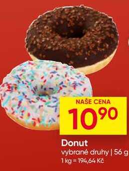Donut vybrané druhy 56 g