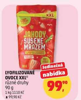LYOFILIZOVANÉ OVOCE XXL různé druhy, 90 g