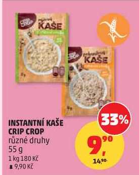 INSTANTNÍ KAŠE CRIP CROP různé druhy, 55 g