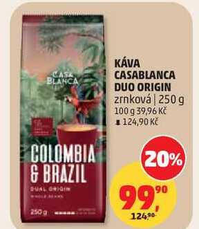 KÁVA CASABLANCA DUO ORIGIN zrnková, 250 g