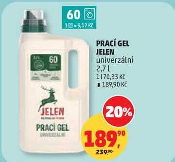 PRACÍ GEL JELEN univerzální, 2,7 l