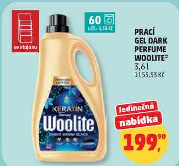 PRACÍ GEL DARK PERFUME WOOLITE, 3,6 l