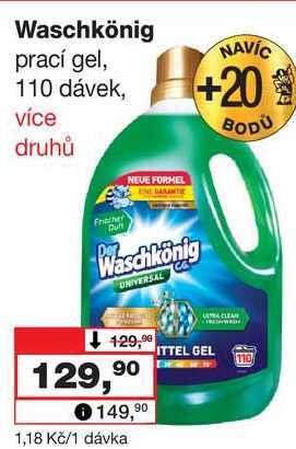 Waschkönig prací gel, 110 dávek Barvy a laky drogerie 