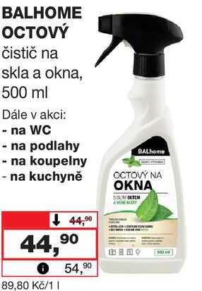 BALHOME OCTOVÝ čistič na skla a okna, 500 ml Barvy a laky drogerie 