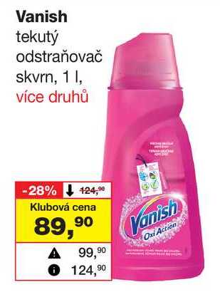 Vanish tekutý odstraňovač skvrn, 1 I