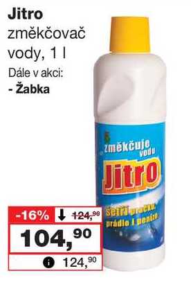 Jitro změkčovač vody, 1 l Barvy a laky drogerie 