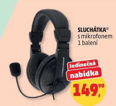 SLUCHÁTKA s mikrofonem, 1 balení