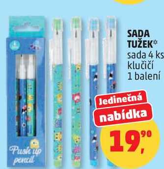 SADA TUŽEK, sada 4 ks