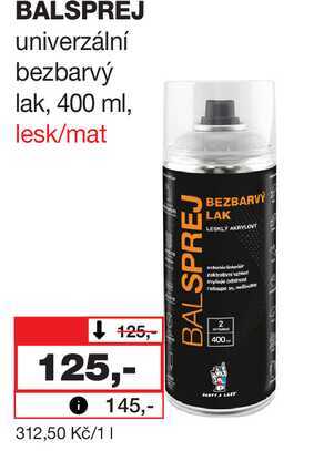 BALSPREJ univerzální bezbarvý lak, 400 ml