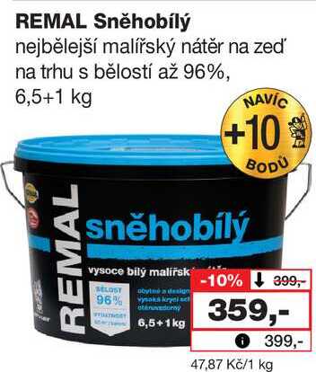 REMAL Sněhobílý, 6,5+1 kg