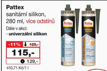Pattex sanitární silikon, 280 ml