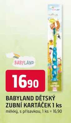 BABYLAND DĚTSKÝ ZUBNÍ KARTÁČEK 1 ks měkký Trefa