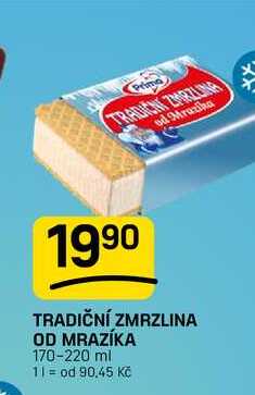 TRADIČNÍ ZMRZLINA OD MRAZÍKA 170-220ml