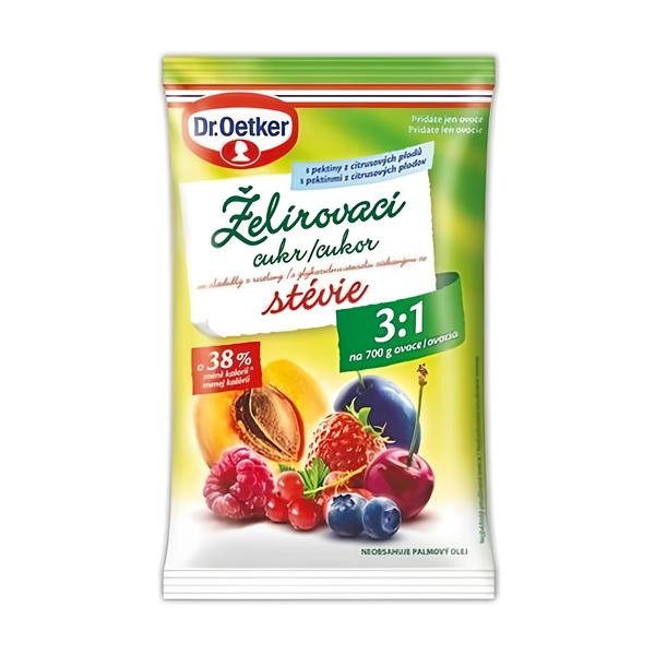 Dr. Oetker Želírovací cukr se stévií 3:1 v akci