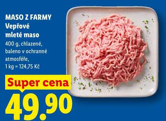 MASO Z FARMY Vepřové mleté maso, 400 g