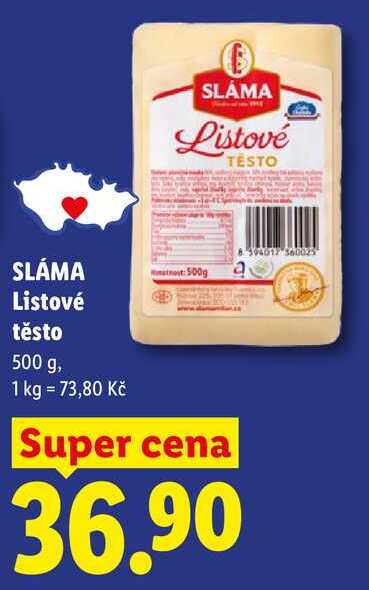 SLÁMA Listové těsto, 500 g