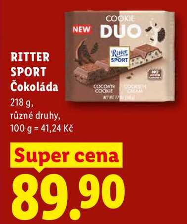 RITTER SPORT Čokoláda, 218 g