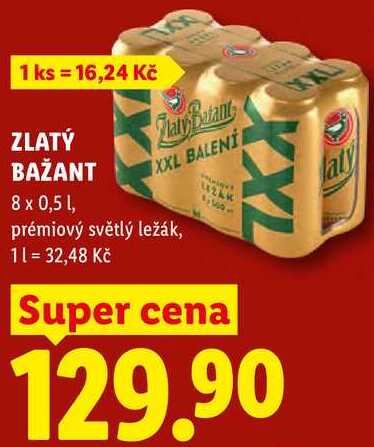 ZLATÝ BAŽANT, 8x 0,5 l
