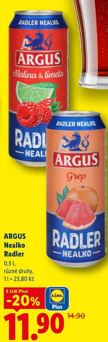 ARGUS Nealko Radler, 0,5 l