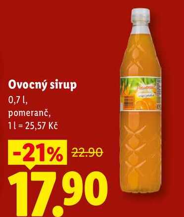 Ovocný sirup, 0,7 l