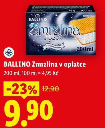 BALLINO Zmrzlina v oplatce, 200 ml