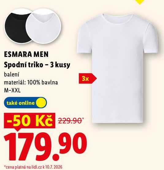 ESMARA MEN Spodní triko - 3 kusy