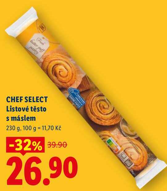 CHEF SELECT Listové těsto s máslem, 230 g