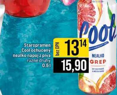 Staropramen Cool ochucený nealko nápoj z piva ruzné druhy 0,5l