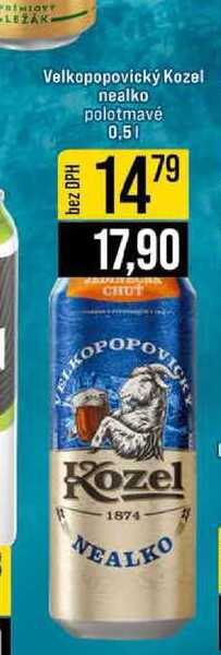 Velkopopovický Kozel nealko polotmavé 0,5l