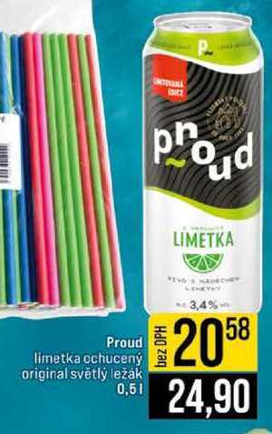 Proud limetka ochucený original světlý ležák 0,5l