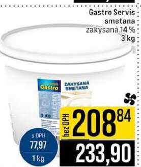 Gastro Servis smetana zakysaná 14% 3 kg 