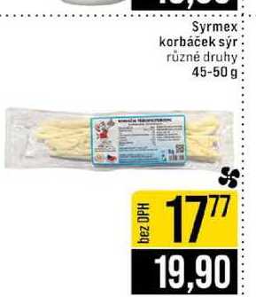 Syrmex korbáček sýr různé druhy 45-50 g