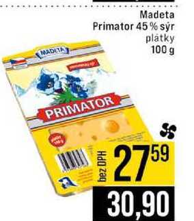 Madeta Primator 45% sýr plátky 100 g