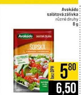 Avokádo salátová zálivka různé druhy 8g