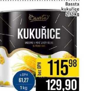 Bassta kukuřice 2.12kg