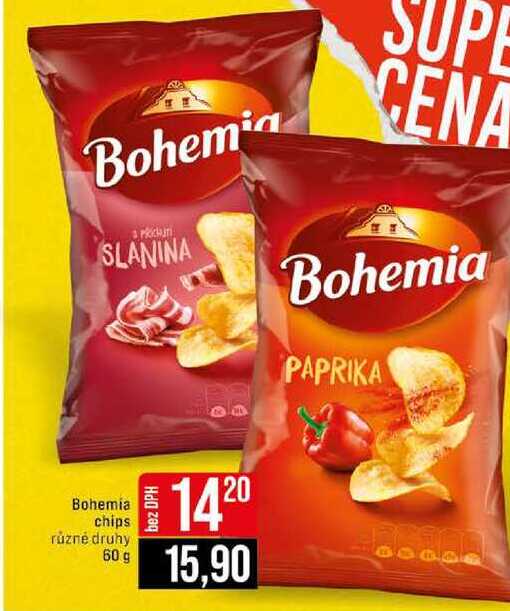 Bohemia chips různé druhy 60 g