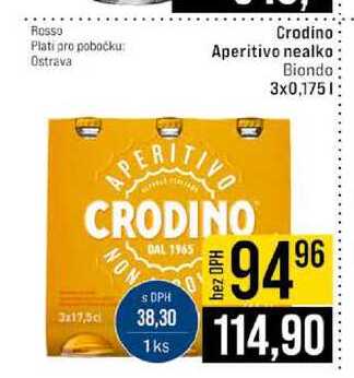 Crodino Aperitivo nealko Biondo 3x0,175l