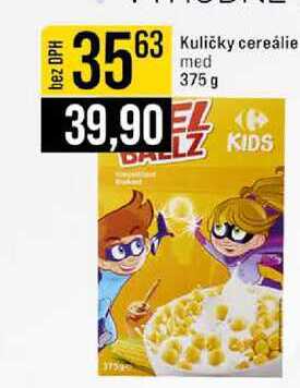 Kuličky cereálie med 375 g